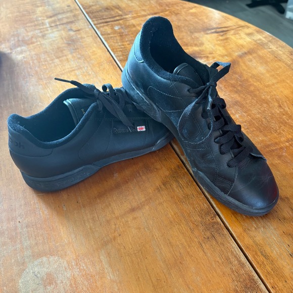 Reebok Other - Reebok NPC II Mens 8.5 Sneakers Black Classic Leather Low Top Shoes 6836